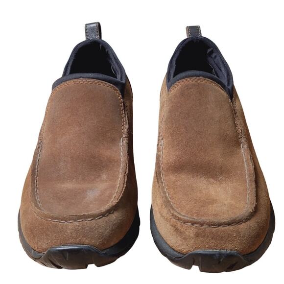 Lands' End Brown Suede All Weather Slip-On Moccasin Women's Size 8.5 - Picture 3 of 12